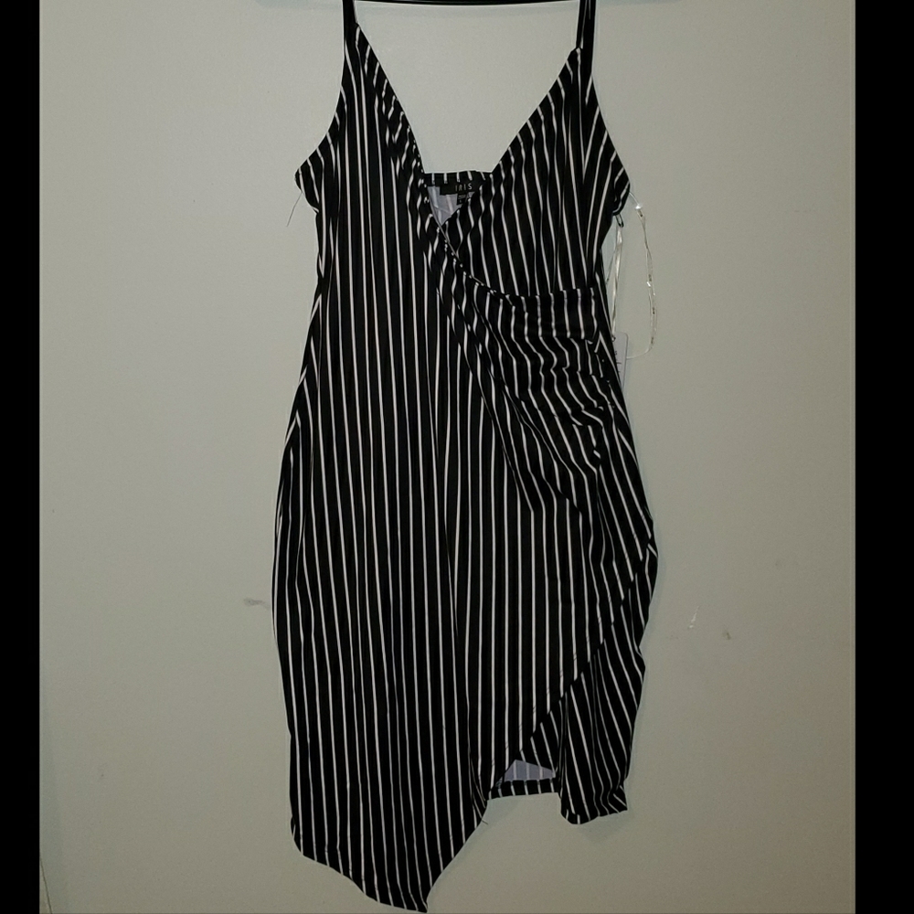 Black & White Striped Mini Dress
